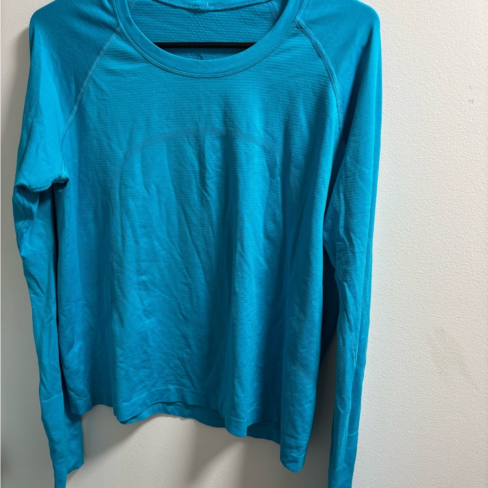 lululemon athletica Vibrant Blue Long Sleeve Tee